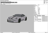 Car 1412a Embroidery File 6 sizes