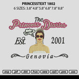 Princesstext 1802 Embroidery File 6 sizes