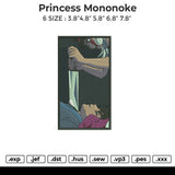 Princess Mononoke Embroidery File 6 sizes