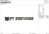 PT Service Embroidery File 6 sizes
