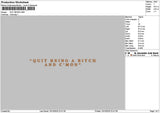 Quittext Embroidery File 6 sizes