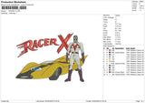RACER-X Embroidery File 6 sizes