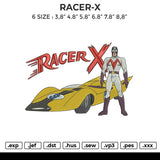 RACER-X Embroidery File 6 sizes