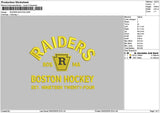 Raiderstext 0502 Embroidery File 6 sizes