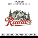 RAINIER Embroidery File 6 sizes