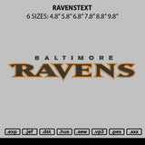 Ravenstext Embroidery File 6 sizes