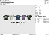 REAL MADRID JERSEY Embroidery File 6 size