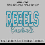 Rebelstext App Embroidery File 6 sizes