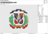 REPUBLICA DOMINICANA Embroidery File 6 size