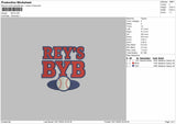 REY'S Embroidery File 6 sizes