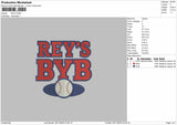 REY'S Embroidery File 6 sizes