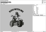 Ridetext 0810 Embroidery File 6 sizes