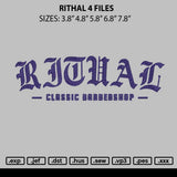 Rithaltext Embroidery 4 Files
