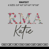 Rmatext Embroidery File 6 sizes
