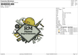 RM home Embroidery File 6 size