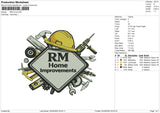 RM home Embroidery File 6 size
