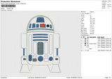 ROBOT Embroidery File 6 size