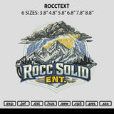 Rocctext Embroidery File 6 sizes