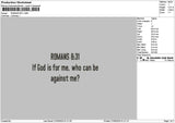 Romanstext 831 Embroidery File 6 sizes