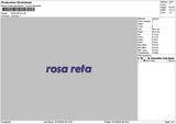 Rosatext Hat Embroidery File 6 sizes