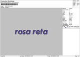 Rosatext Hat Embroidery File 6 sizes