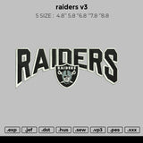 raiders v3 Embroidery