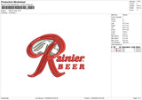 Rainerr beer Embroidery File 6 sizes
