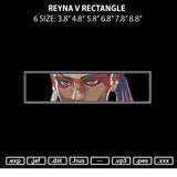 Reyna V Rectangle Embroidery File 6 sizes