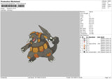 Rhyperior Embroidery File 6 sizes