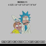 Rickv2 11 Embroidery File 6 sizes