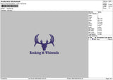 Rockingtext Embroidery File 6 sizes