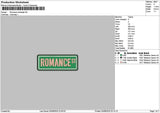 Romancetext 01 Embroidery File 6 sizes