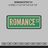 Romancetext 01 Embroidery File 6 sizes