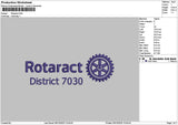 Rotaracttext Embroidery File 6 sizes