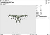 Ryuk Death Note v2 Embroidery File 11 size