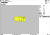 Safetytext Embroidery File 6 sizes