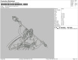 Sailor Moon outline Embroidery
