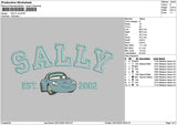 Sallytext V4 Embroidery File 6 sizes