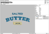 Saltedbuttertext Embroidery File 6 sizes