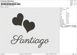 SANTIAGO LOVES Embroidery File 6 size
