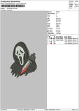 Scream V26 Embroidery File 6 sizes