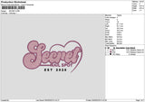 Secrettext 2903 Embroidery File 6 sizes