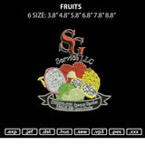 Fruits Embroidery File 6 sizes