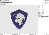 SHIELD WORLD Embroidery File 6 size