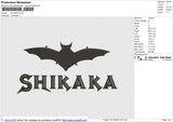 SHIKAKA Embroidery File 6 size