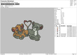 Simba Nala Embroidery File 6 sizes