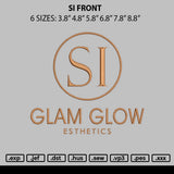 Si Front Embroidery File 6 sizes