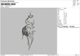 Smoking Line Embroidery File 6 sizes