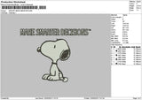 Snoopy Smarter Embroidery File 6 sizes
