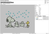 snoopy with snowman